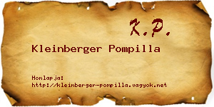 Kleinberger Pompilla névjegykártya